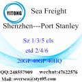 Shenzhen poort zeevracht verzending naar Port Stanley